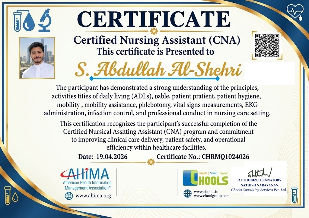 Healthcare and Pharma Program Certificate